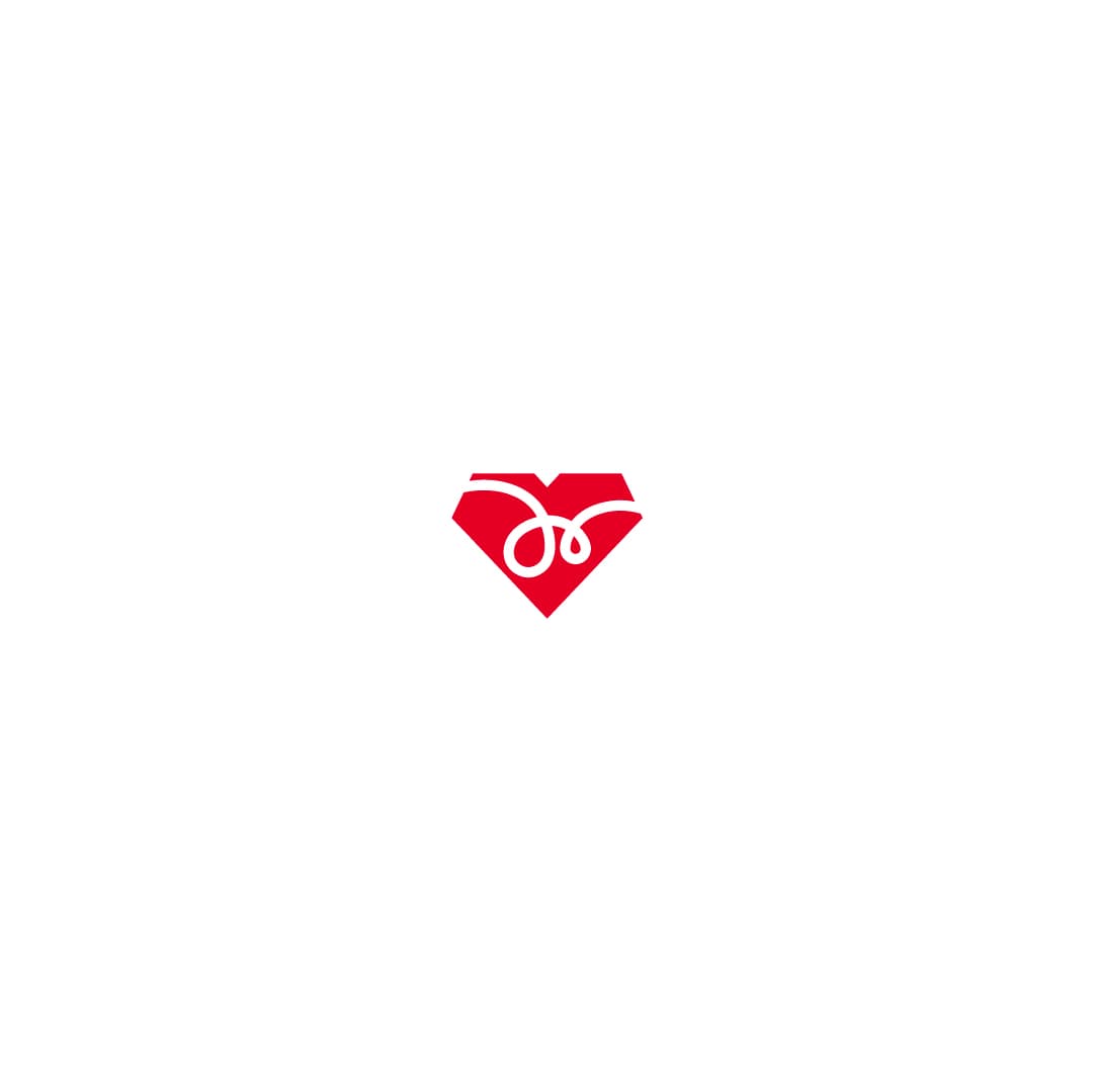 Dr.Perkz symbol — a cherry red diamond-cut heart with a white cursive dr looped inside